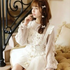 Liz Lisa Pink Twin Bears Knit Top